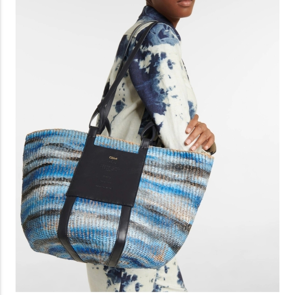 Chloé Tie- dye Raffia Basket Bag